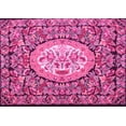 thumbnail image 1 of Ahgly Company Indoor Rectangle Medallion Pink French Area Rugs, 2' x 4', 1 of 4