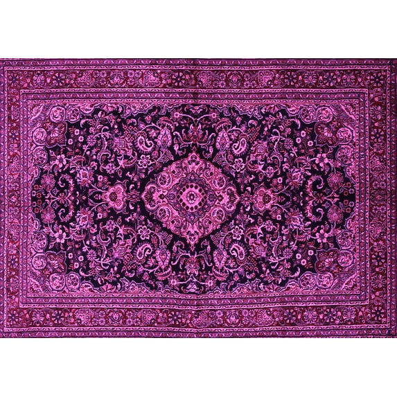 Ahgly Company Indoor Rectangle Medallion Pink Traditional Area Rugs, 2' x 3'