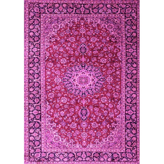 Ahgly Company Indoor Rectangle Medallion Pink Traditional Area Rugs, 2' x 4'