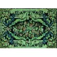 thumbnail image 1 of Ahgly Company Indoor Rectangle Medallion Turquoise Blue French Area Rugs, 4' x 6', 1 of 4