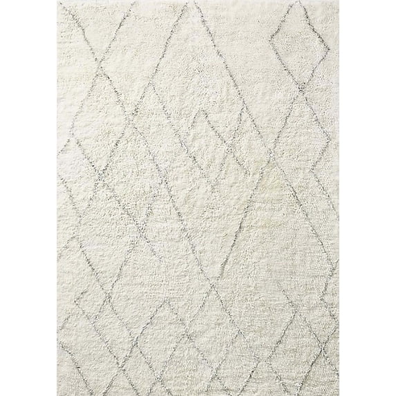Ahgly Company Indoor Rectangle Mid-Century Modern AntiqueWhite Beige Area Rugs, 6' x 9'