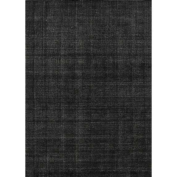 Ahgly Company Indoor Rectangle Mid-Century Modern Black Eel Black Area Rugs, 5' x 7'