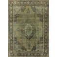 thumbnail image 1 of Ahgly Company Indoor Rectangle Mid-Century Modern Brass Green Area Rugs, 7' x 10', 1 of 1