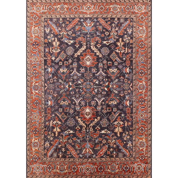 Ahgly Company Indoor Rectangle Mid-Century Modern Camel Brown Area Rugs, 2' x 3'