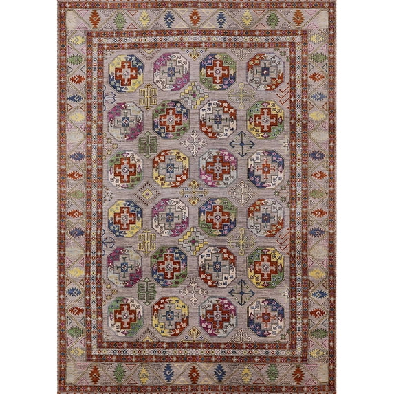 Ahgly Company Indoor Rectangle Mid-Century Modern Chestnut Brown Area Rugs, 2' x 3'