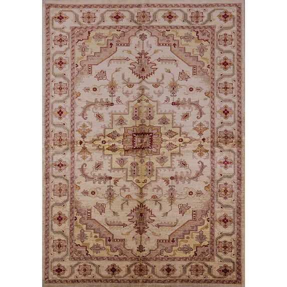Ahgly Company Indoor Rectangle Mid-Century Modern Chestnut Red Area Rugs, 4' x 6'