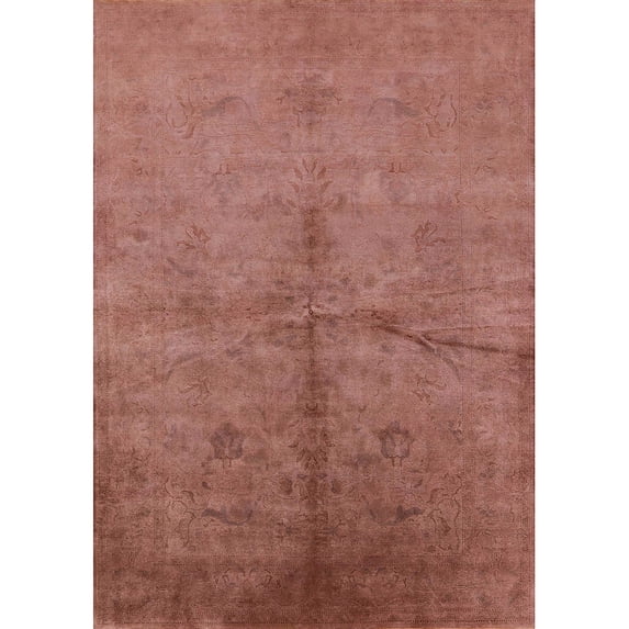 Ahgly Company Indoor Rectangle Mid-Century Modern Chestnut Red Area Rugs, 7' x 10'