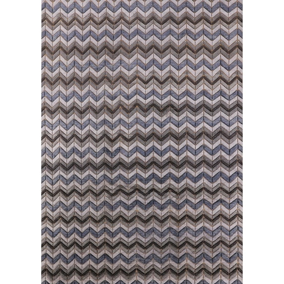 Ahgly Company Indoor Rectangle Mid-Century Modern Eggplant Purple Area Rugs, 2' x 3'