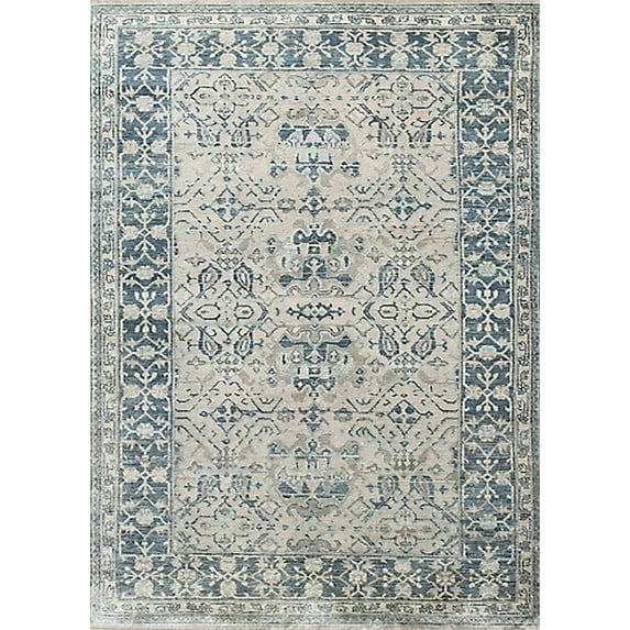 Ahgly Company Indoor Rectangle Mid-Century Modern Gray Goose Gray Area Rugs, 8' x 12'