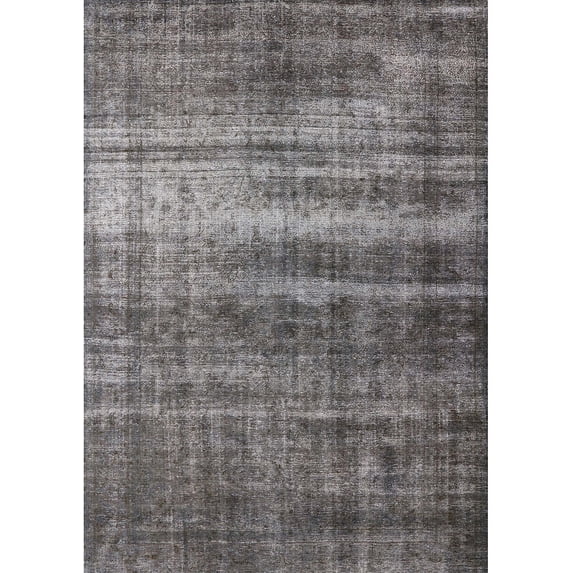Ahgly Company Indoor Rectangle Mid-Century Modern Gunmetal Gray Area Rugs, 7' x 9'