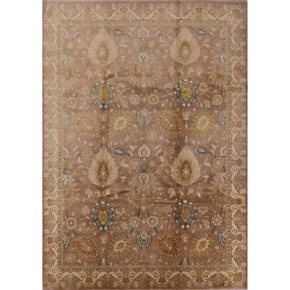 Ahgly Company Indoor Rectangle Mid-Century Modern Light Brown Area Rugs, 4' x 6'