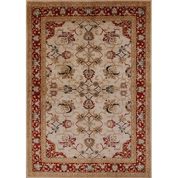 Ahgly Company Indoor Rectangle Mid-Century Modern Mahogany Brown Area Rugs, 8' x 12'