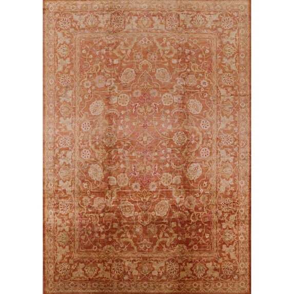 Ahgly Company Indoor Rectangle Mid-Century Modern Mango Orange Area Rugs, 3' x 5'