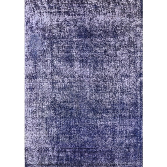 Ahgly Company Indoor Rectangle Mid-Century Modern MediumPurple Purple Area Rugs, 2' x 5'