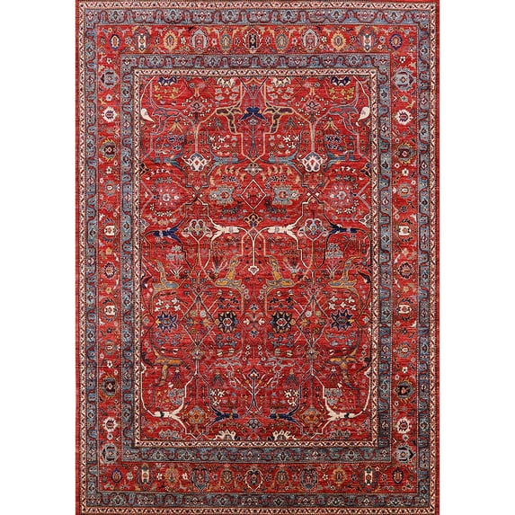 Ahgly Company Indoor Rectangle Mid-Century Modern Rose Dust Purple Area Rugs, 3' x 5'