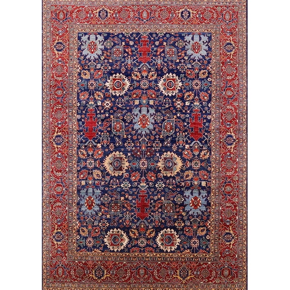 Ahgly Company Indoor Rectangle Mid-Century Modern Rosy Pink Pink Area Rugs, 5' x 8'