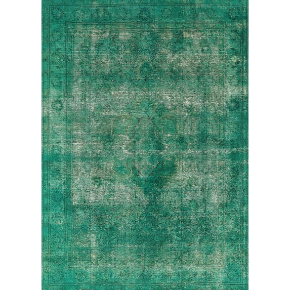 Ahgly Company Indoor Rectangle Mid-Century Modern SeaGreen Area Rugs, 5' x 8'