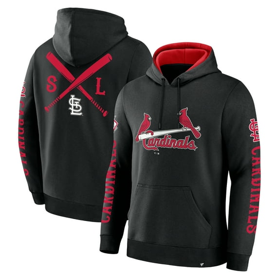 Men's Fanatics Black St. Louis Cardinals Big City Legacy Fleece Pullover Hoodie