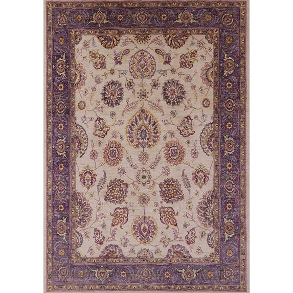 Ahgly Company Indoor Rectangle Mid-Century Modern Velvet Maroon Purple Area Rugs, 2' x 3'