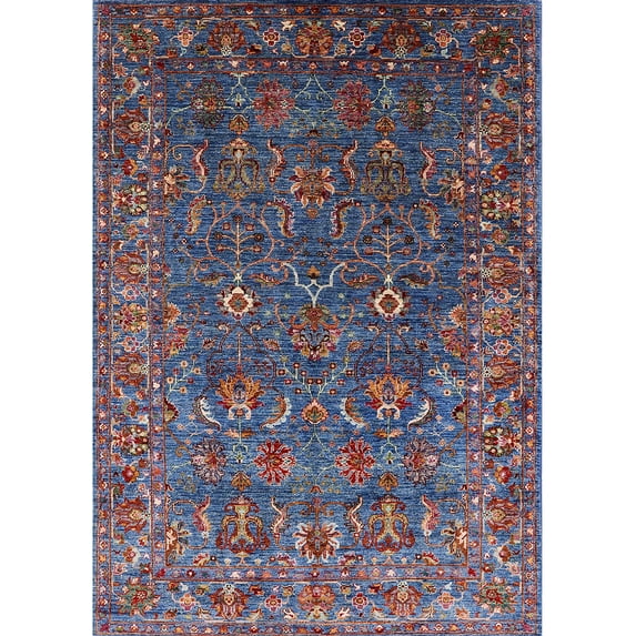 Ahgly Company Indoor Rectangle Mid-Century Modern Velvet Maroon Purple Area Rugs, 6' x 9'