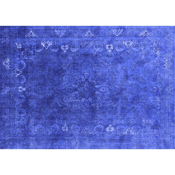 Ahgly Company Indoor Rectangle Oriental Blue Industrial Area Rugs, 3' x 5'