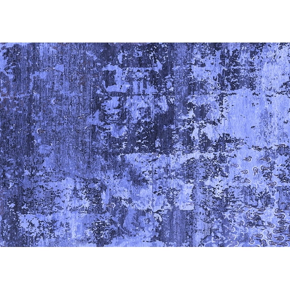 Ahgly Company Indoor Rectangle Oriental Blue Industrial Area Rugs, 5' x 8'