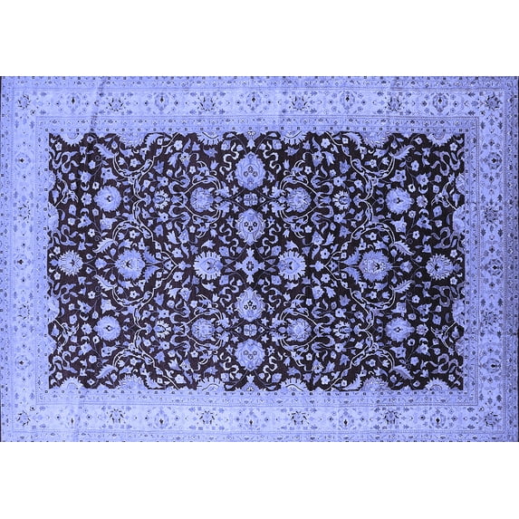 Ahgly Company Indoor Rectangle Oriental Blue Traditional Area Rugs, 4' x 6'