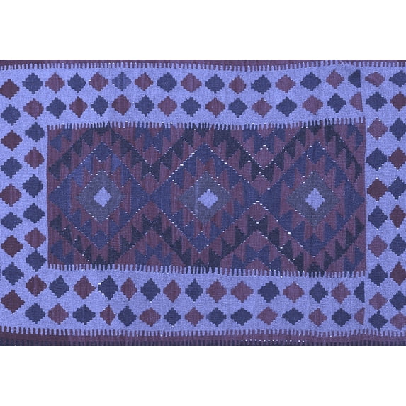 Ahgly Company Indoor Rectangle Oriental Blue Traditional Area Rugs, 8' x 10'