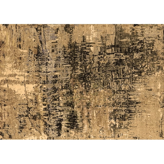 Ahgly Company Indoor Rectangle Oriental Brown Industrial Area Rugs, 2' x 3'