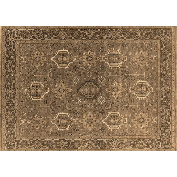 Ahgly Company Indoor Rectangle Oriental Brown Industrial Area Rugs, 2' x 3'