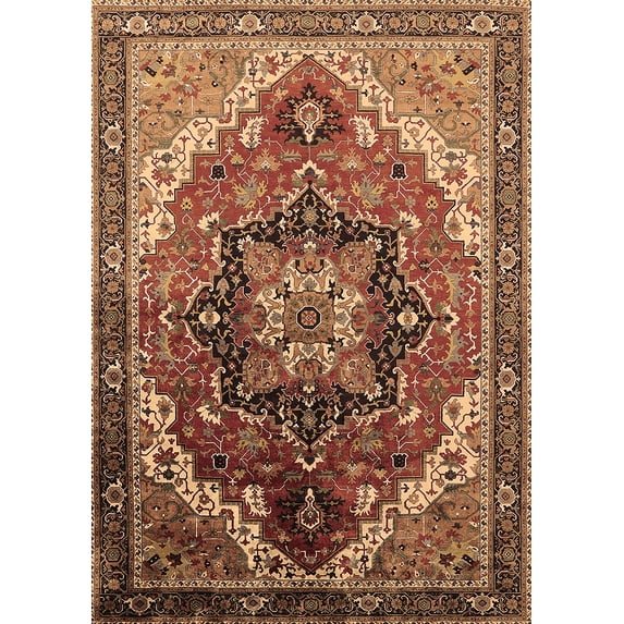 Ahgly Company Indoor Rectangle Oriental Brown Industrial Area Rugs, 2' x 4'