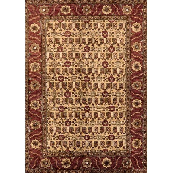 Ahgly Company Indoor Rectangle Oriental Brown Industrial Area Rugs, 2' x 5'