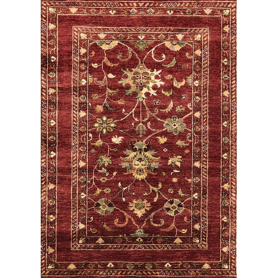 Ahgly Company Indoor Rectangle Oriental Brown Industrial Area Rugs, 2' x 5'