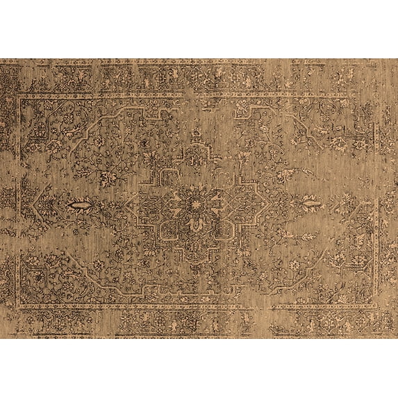 Ahgly Company Indoor Rectangle Oriental Brown Industrial Area Rugs, 3' x 5'