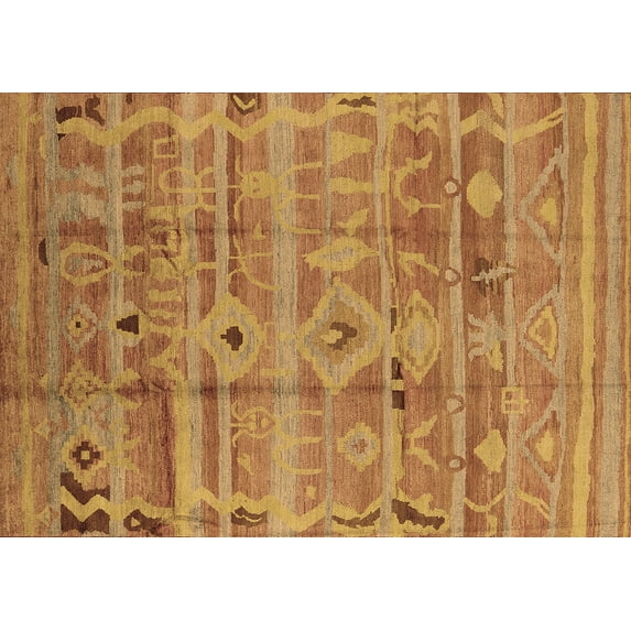 Ahgly Company Indoor Rectangle Oriental Brown Industrial Area Rugs, 5' x 7'
