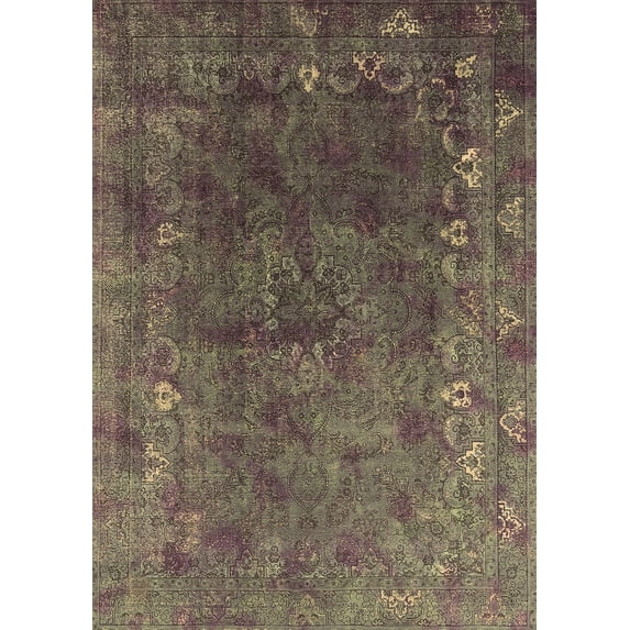 Ahgly Company Indoor Rectangle Oriental Brown Industrial Area Rugs, 6' x 9'