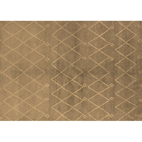 Ahgly Company Indoor Rectangle Oriental Brown Industrial Area Rugs, 7' x 10'