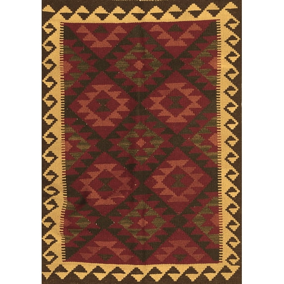 Ahgly Company Indoor Rectangle Oriental Brown Traditional Area Rugs, 2' x 5'