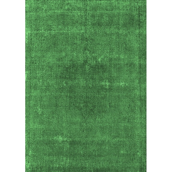 Ahgly Company Indoor Rectangle Oriental Emerald Green Industrial Area Rugs, 8' x 12'