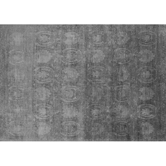 Ahgly Company Indoor Rectangle Oriental Gray Industrial Area Rugs, 2' x 3'