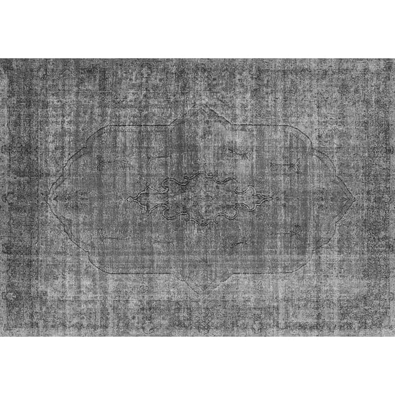 Ahgly Company Indoor Rectangle Oriental Gray Industrial Area Rugs, 5' x 7'