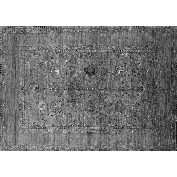 Ahgly Company Indoor Rectangle Oriental Gray Industrial Area Rugs, 6' x 9'