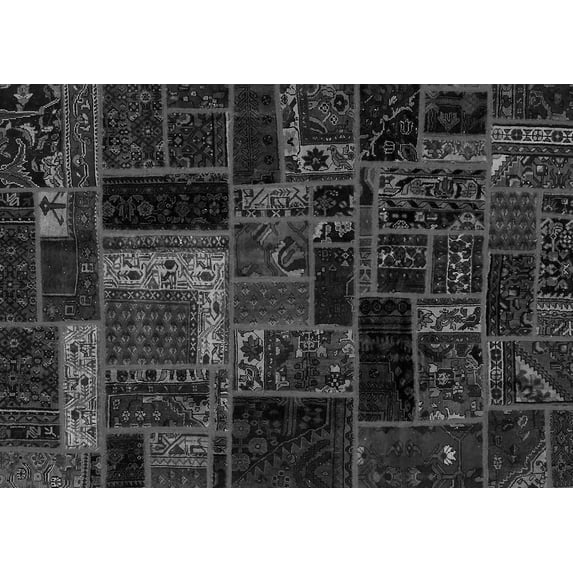 Ahgly Company Indoor Rectangle Oriental Gray Modern Area Rugs, 3' x 5'