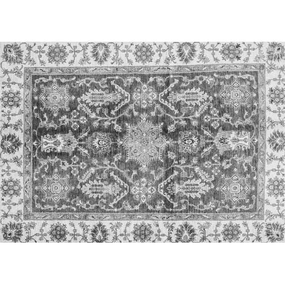 Ahgly Company Indoor Rectangle Oriental Gray Traditional Area Rugs, 2' x 3'