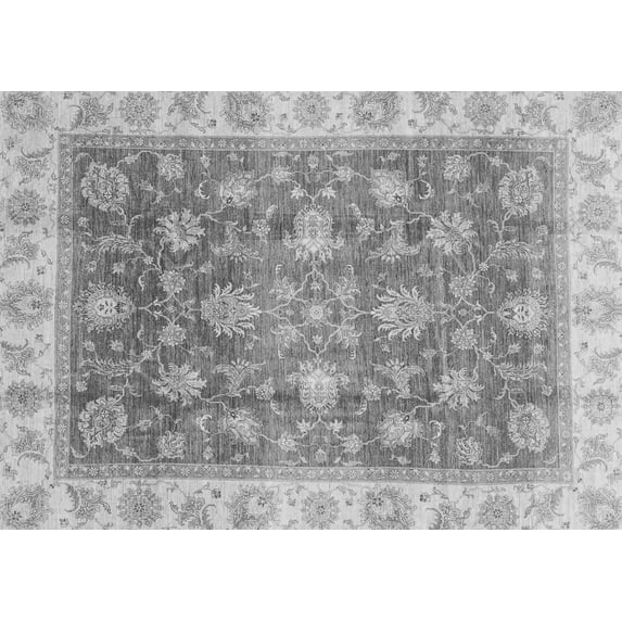 Ahgly Company Indoor Rectangle Oriental Gray Traditional Area Rugs, 4' x 6'