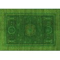 thumbnail image 1 of Ahgly Company Indoor Rectangle Oriental Green Modern Area Rugs, 2' x 5', 1 of 4
