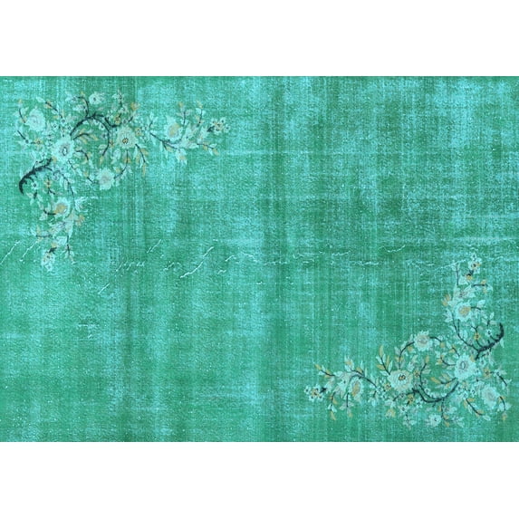 Ahgly Company Indoor Rectangle Oriental Light Blue Asian Inspired Area Rugs, 5' x 7'
