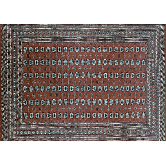 Ahgly Company Indoor Rectangle Oriental Light Blue Industrial Area Rugs, 8' x 10'