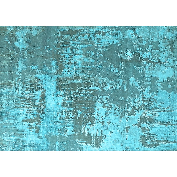 Ahgly Company Indoor Rectangle Oriental Light Blue Industrial Area Rugs, 8' x 10'