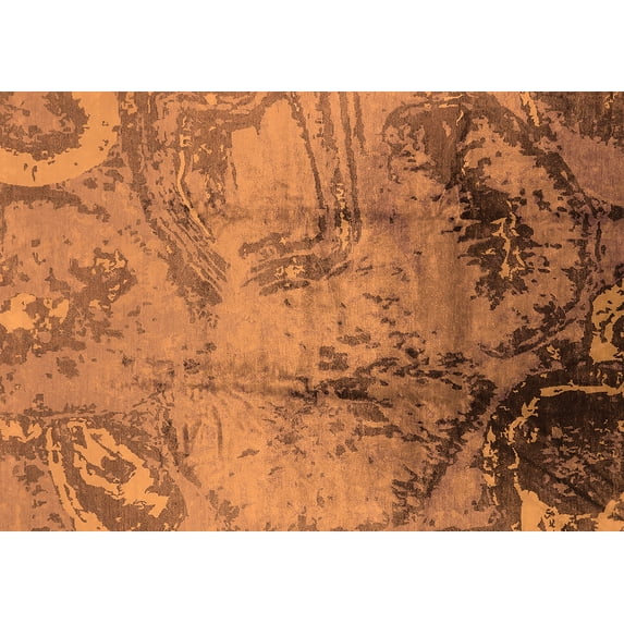 Ahgly Company Indoor Rectangle Oriental Orange Industrial Area Rugs, 8' x 12'